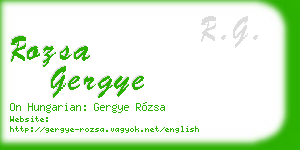 rozsa gergye business card